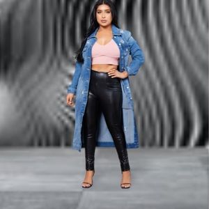 Full length denim duster/ coat